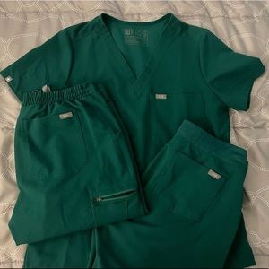 ISO FIGS HUNTER GREEN SCRUBS